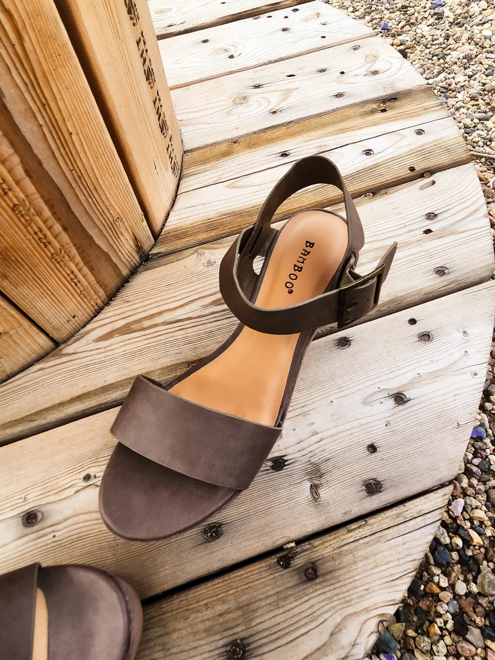 Bamboo Women's Platform Wedge Sandals – Size 9